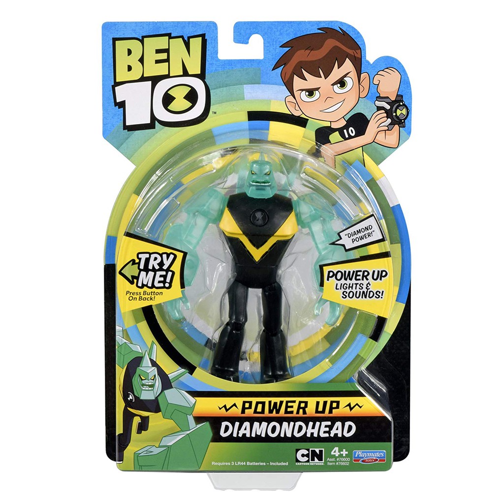 ~熱銷~新款正版ben10少年駭客四手霸王 火焰人 鑽石戰神6寸聲光可動手辦公仔