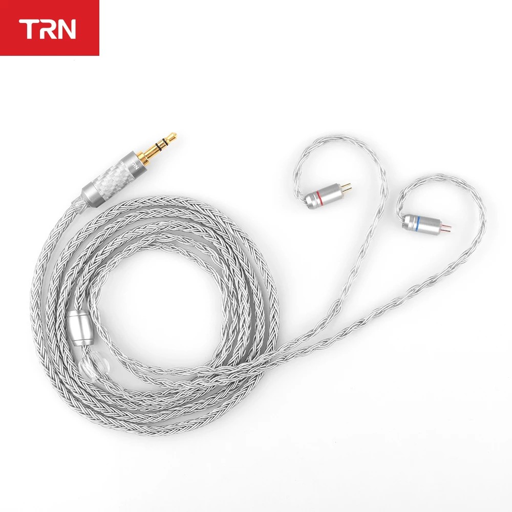 TRN T2 16芯鍍銀HIFI升級電纜3.5 / 2.5mm插頭MMCX / 2Pin連接器，用於TRN V80 V3