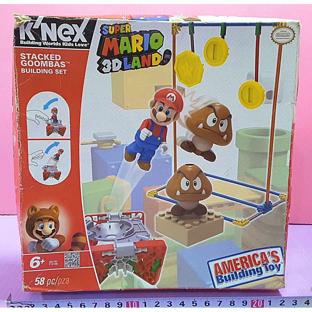 【Mika】美國 KNEX 超級瑪莉歐 堆蘑菇（全新，盒損請不介意再下標）Super Mario 3D立體 互動場景