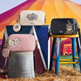 【現貨】美國代購 Coach X Disney 迪士尼 限量 皮革 小飛象 101忠狗 相機包 斜背包 側背包