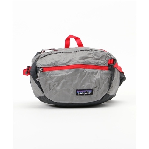 【二手】Patagonia Lightweight Travel Hip Pack 3L 灰紅可收納腰包