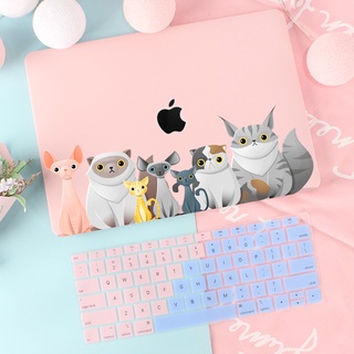 彩繪殼 macbookair保護殼 macbook pro touch bar 13 14吋 可愛貓咪圖案 女生款外殼