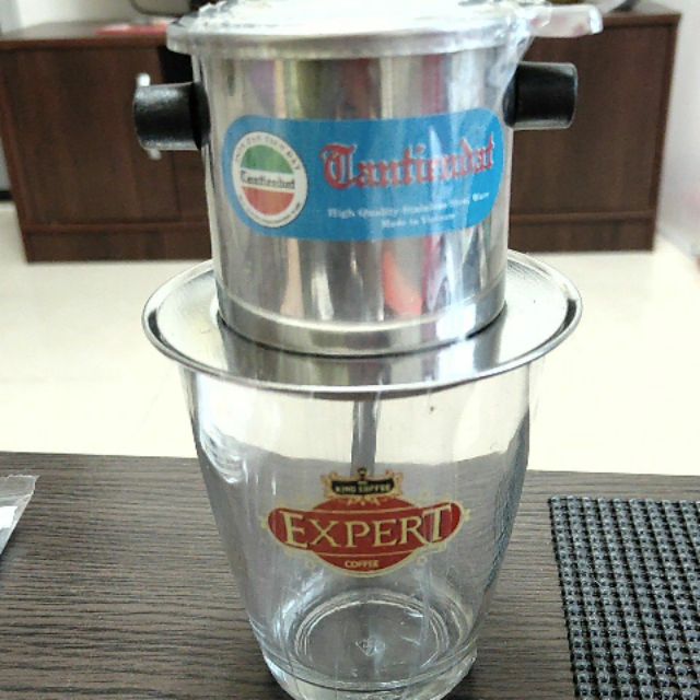全新越南咖啡滴滴壺贈杯子以及湯匙
