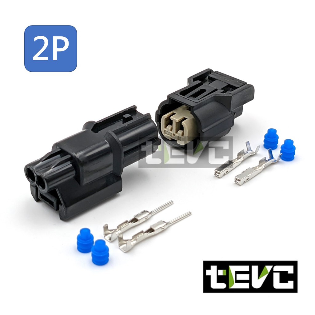 Tevc電動車研究室 車用汽車機車防水接頭2p 插頭1 0mm 端子快速接頭卡楯在中間重機usb電源 蝦皮購物