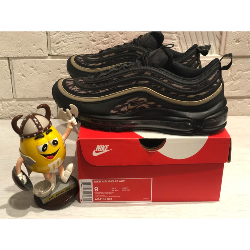 M錐二手美品買賣交流站 Nike air max97 AOP 黑 豹紋 虎紋 迷彩 氣墊 復古 潮流 3M 反光