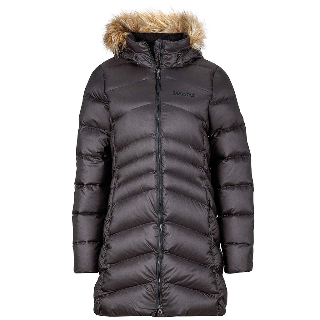 [全新] Marmot 土撥鼠 Montreal Coat 黑色女款長版連帽羽絨外套 羽毛衣 加長設計更保暖