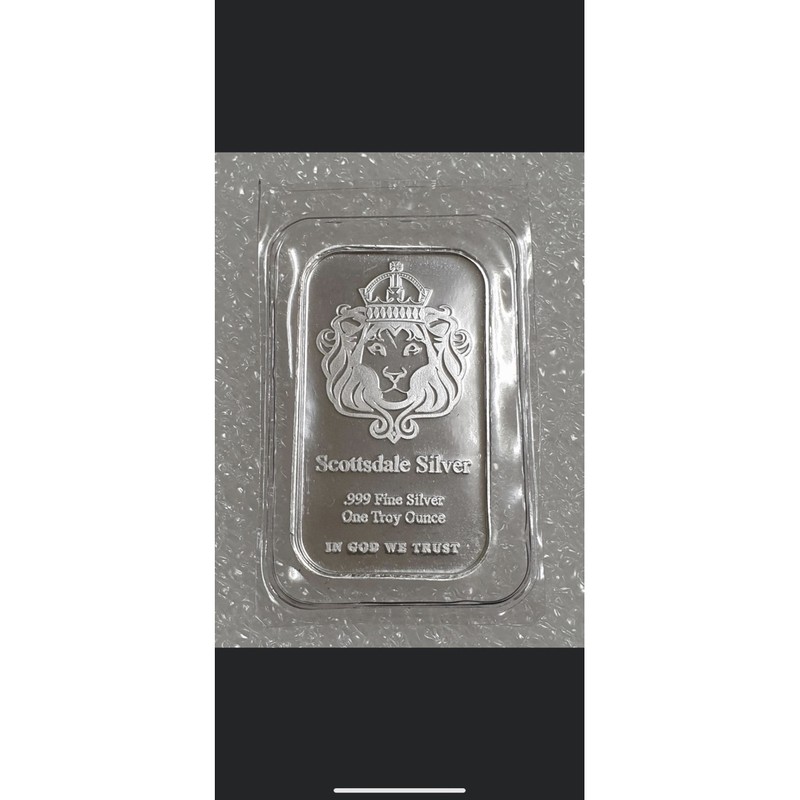 美國 獅王 純銀條1盎司純銀999（長約5公分*寬約2.8公分UNC）