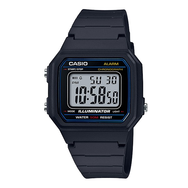 【超' 免運】【CASIO】【數位顯示】學生手錶 W-217H-1A 台灣公司貨 保固一年 附原廠保固卡