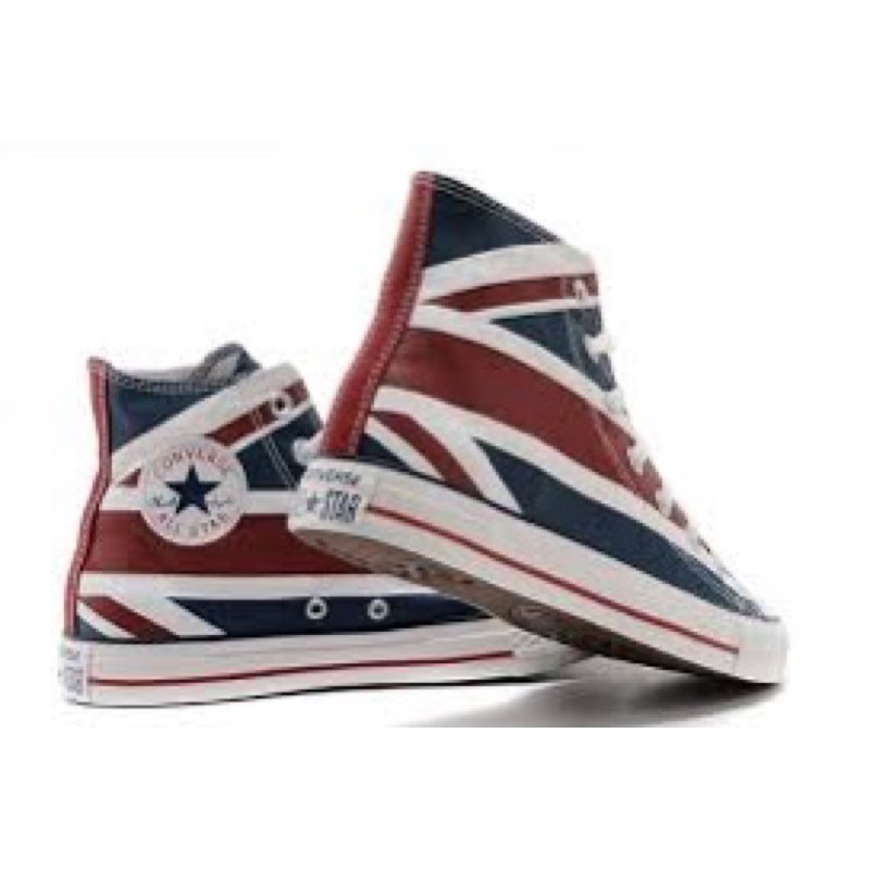 Converse British Flag All Stars 英國旗高筒帆布鞋 二手 尺碼24