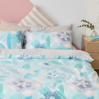 戀家小舖 台灣製床包 單人床包 床單 繁花語點 100%天絲 床包枕套組 60支天絲