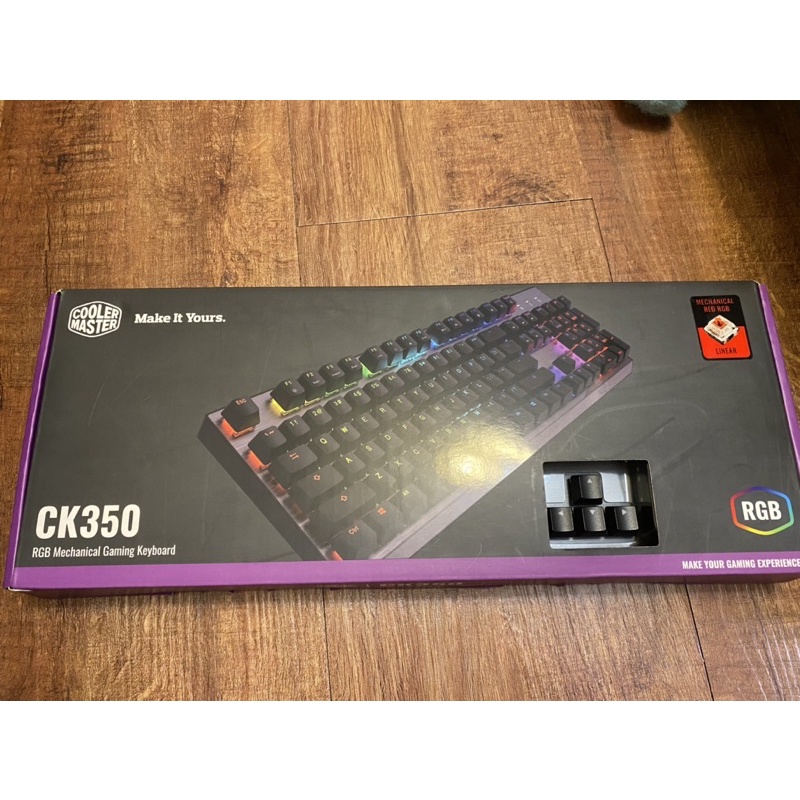 二手近全新！不議價 cooler master CK350紅軸機械鍵盤