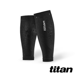 【titan】太肯運動 壓力小腿套Flow _黑 ｜適合慢跑、馬拉松、自行車、鐵人三項、越野跑、球類運動｜官方旗艦店