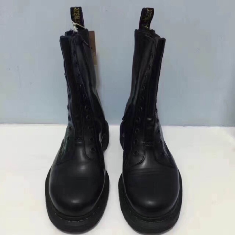 Vetements X Dr. Martens eu44 軍靴 馬丁鞋 馬丁靴拉鏈 十孔 全黑 全皮 巴黎購入