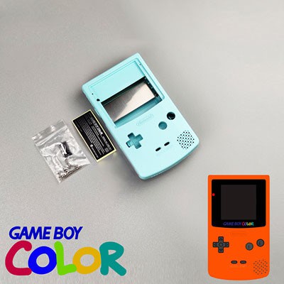 適用於Gameboy Color ips遊戲機外殼，適用於GBC復古像素層壓面板液晶屏的外殼無需切割