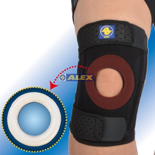 【教練先生】ALEX 丹力 護膝 矽膠雙側條護膝 台灣製造 膝蓋護具 運動護具 護具 T-42