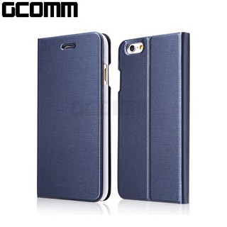 GCOMM iPhone6/6S Plus 5.5＂ Metalic Texture 金屬質感拉絲紋超纖皮套 優雅藍