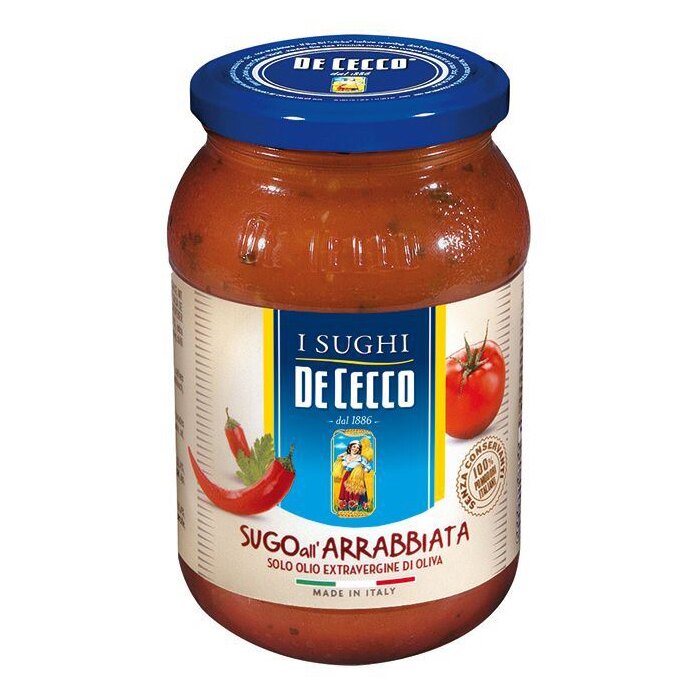 義大利De Cecco 番茄香料辣味義大利麵醬 400g