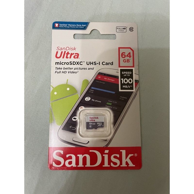 全新 SanDisk microSDXC ultra 64G 記憶卡