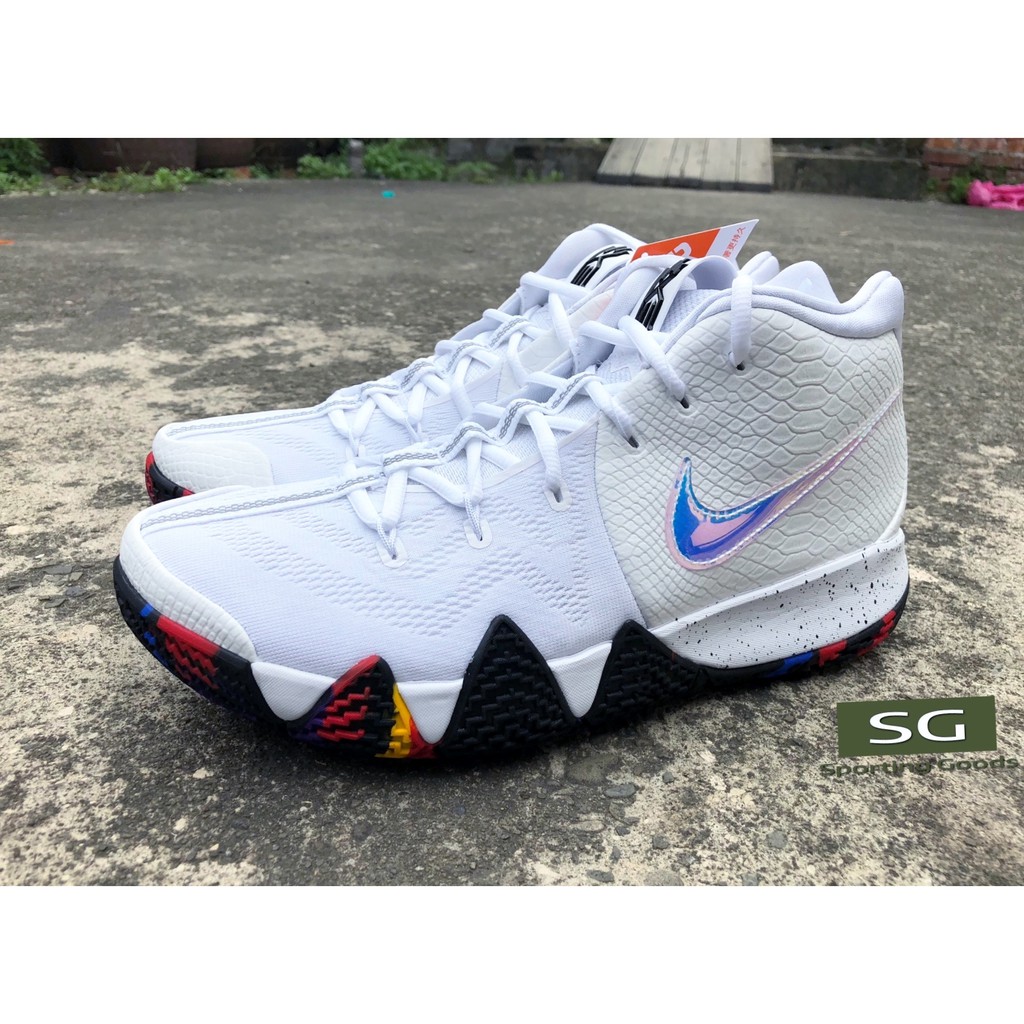 kyrie 4 white multi