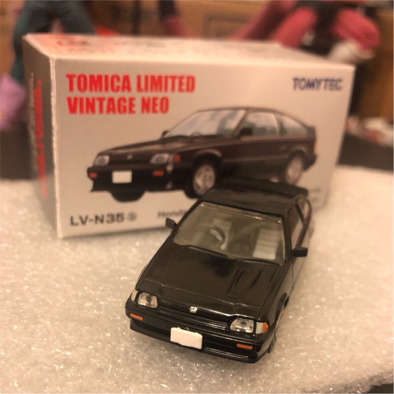 附膠盒TOMYTEC TOMICA 多美TLV LV-N35b 黑HONDA BALLADE SPORT CRX SI