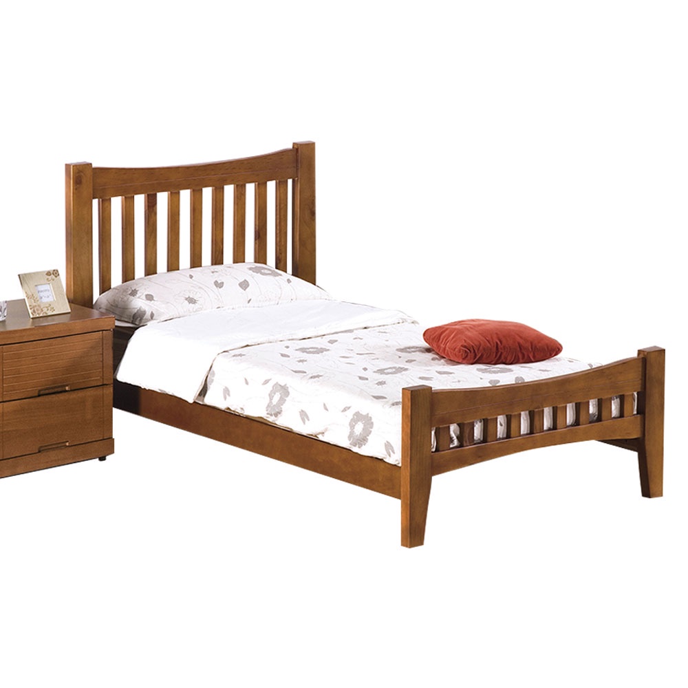 obis 床 床架 床組 柚木色3.5尺床台