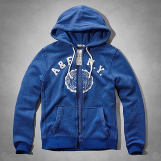 Abercrombie & Fitch A&F; LOGO GRAPHIC HOODIE 徽章貼布連帽外套