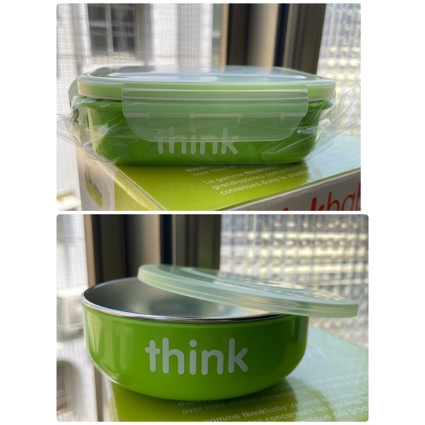 美國 thinkbaby 全新 不鏽鋼 便當盒 保鮮盒 湯碗 寶貝碗 綠色 現貨