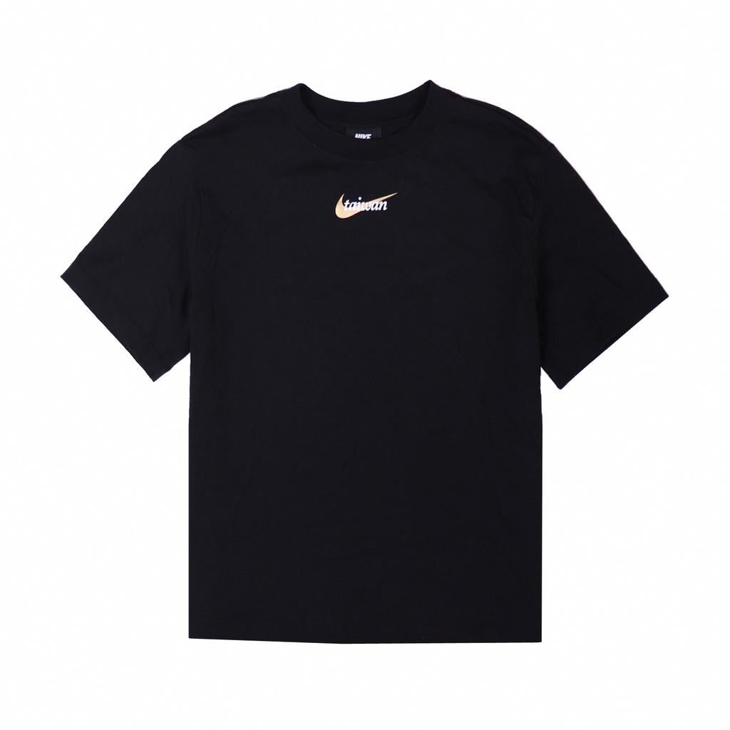 Nike 短袖T NSW Taiwan SS Tee 女款 黑金 台灣限定 燙金 寬版【ACS】 DM3557-010