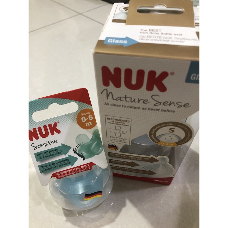 （全新）NUK奶瓶120ml＋奶嘴