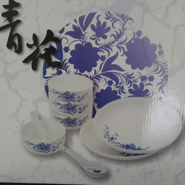 西華青花瓷餐具組