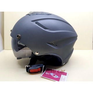 <Hi car> 送鏡片 GP5 027 雙層鏡片 全可拆內襯 雪帽 半罩式安全帽 內崁墨片 安全帽 消光鐵灰 消光黑