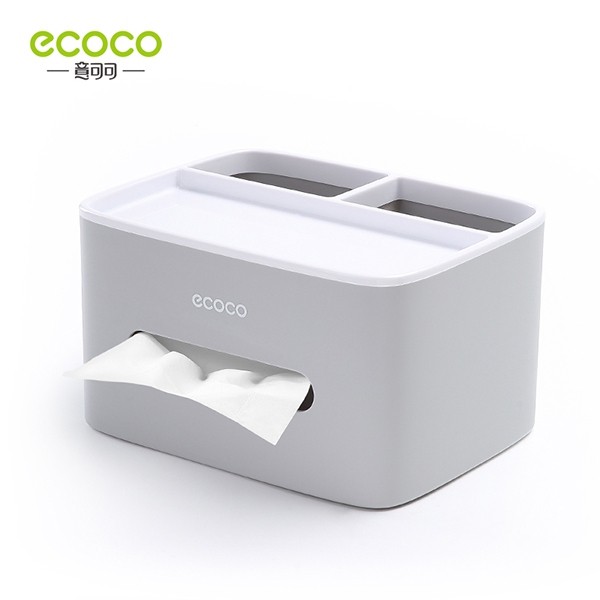 有發票 ECOCO |  桌上收納盒 桌上型 衛生紙盒 遙控器盒 雜物盒 收納盒 置物盒 紙巾盒 灰色
