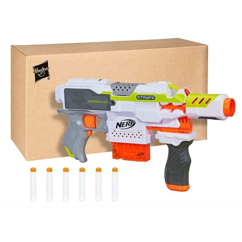 又心小舖。美版橘機 Nerf Stryfe 殲滅者 自由模組系列，電動發射器，附前管+握把 全新盒裝