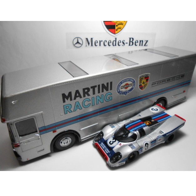 [全新品] 1/43 Mercedes-Benz 搬運車 &amp; Porsche 保時捷 917K MARTINI 組合