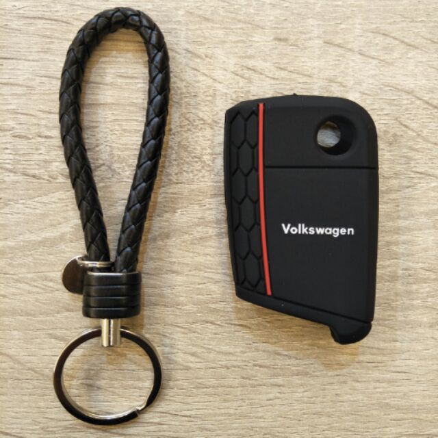 福斯 VW GOLF TIGUAN TOURAN 鑰匙套 鑰匙包 含編織繩鑰匙圈