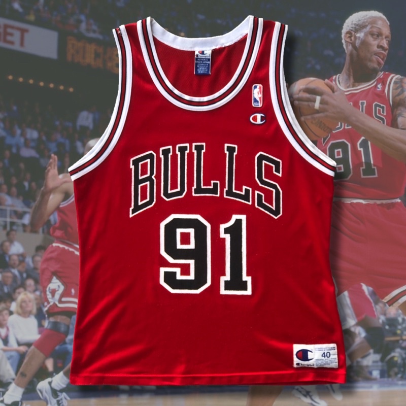 Dennis Rodman 90’s Bulls 🐂公牛隊 Champion 客場紅 NBA球衣 復古球衣 Jordan
