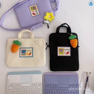 1I6Z 韓國ins風 可愛蘿蔔花朵 筆電包 11寸/13寸/15寸筆電內袋 iPad平闆包 筆記本電腦包 手提單肩包