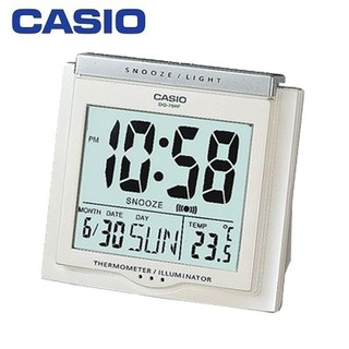 CASIO 電子液晶鬧鐘/DQ-750F-7/桌上型/LED照明/貪睡功能/電子BiBi聲/【第一鐘錶眼鏡】