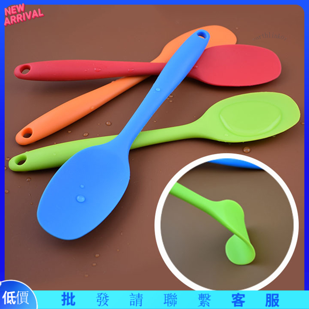 Eho_小號一體全包式手柄矽膠湯勺保護不沾鍋湯殼刮勺子廚房用具