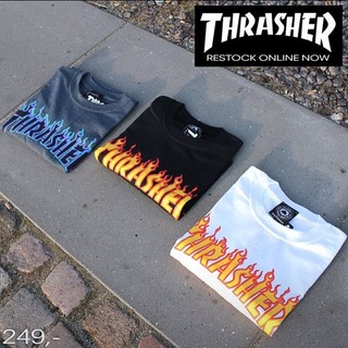 Thrasher flame Logo Tee 火焰 短Tee LOGO 黑色