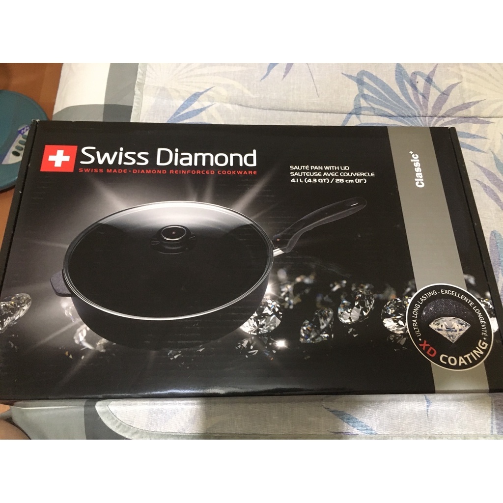 Swiss Diamond 瑞仕鑽石圓深煎鍋 28cm 含蓋