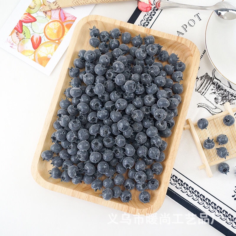 ♥❤仿真藍莓模型假水果顆粒藍莓果拍攝攝影點綴道具家居水果裝飾擺件