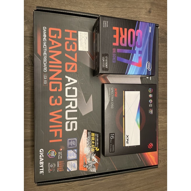 i7-9700KF + XPG SPECTRIX D50 16G*2 + H370 Aorus gaming3 wifi