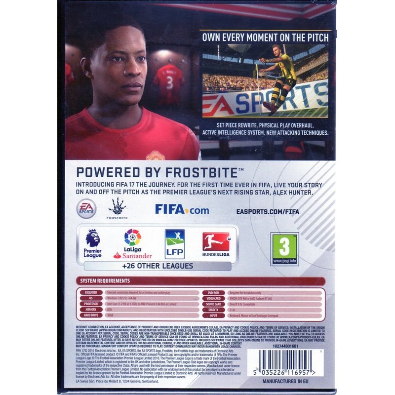 Pc遊戲國際足盟大賽17 Fifa 17 英文版 蝦皮購物