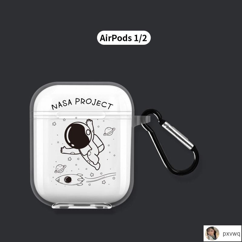 Mocha🎀耳機殼 airpodspro保護套宇航員airpods2硅膠3蘋果二代藍牙耳機軟殼pro4