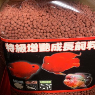 ［Free 熊］台灣製造外銷 特級頂紅鮮蝦增豔飼料 1kg 浮上性 慈鯛 血鸚鵡 觀賞魚 羅漢 海豐 福壽 飼料