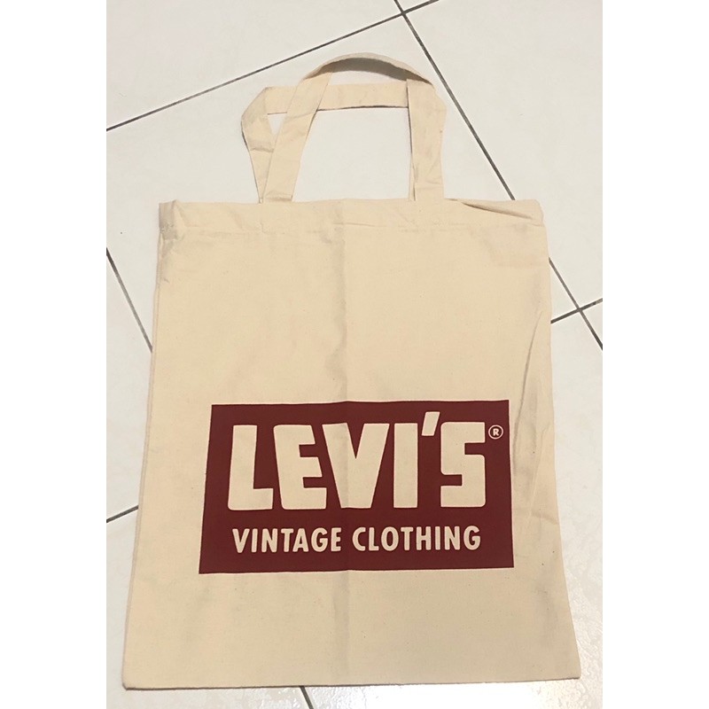 LEVI’S 薄帆布［正品］{經典logo}～愛地球 環保購物袋～側背袋～手提袋
