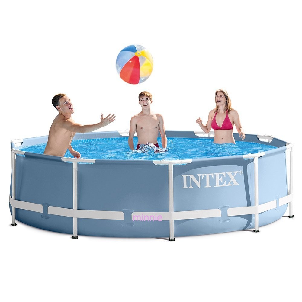 Intex 金屬支架 圓形 泳池 夏日戲水必備 12呎 金屬泳池