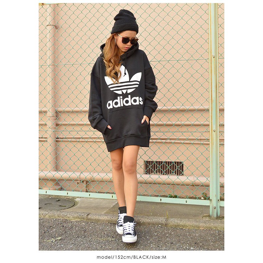 讚讚】Adidas Originals 三葉草寬版帽Tee 黑oversize CW1246 | 蝦皮購物