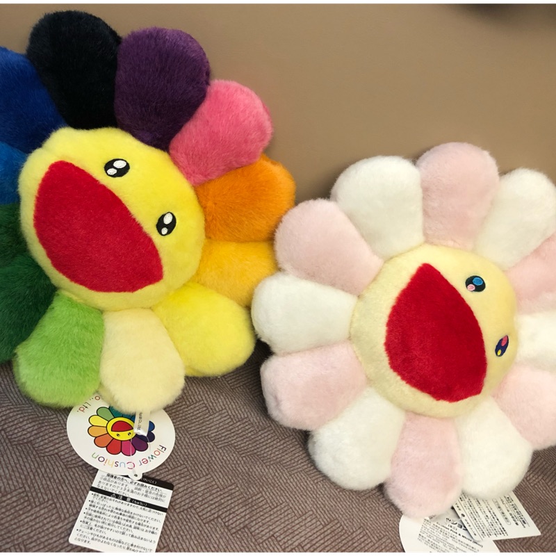Kaikai Kiki Takashi Murakami 村上隆太陽花抱枕彩色花粉紅花30公分 蝦皮購物